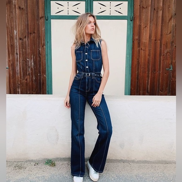 Current/Elliott dark denim Zenith Jumpsuit size small new nwt $368